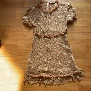 For Love and Lemons Sheer Dress with Slip